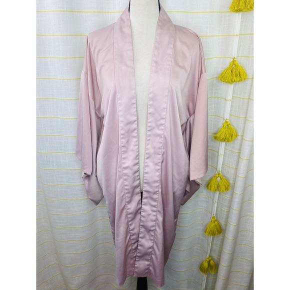 Miss Guided Kimono Robe Cardigan Womens Size 6 Oversized Lounge Wear Luxe Casual - Picture 2 of 11